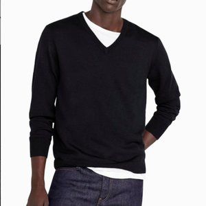 J. Crew Mens Sweater Italian Merino Wool Dark Grey M